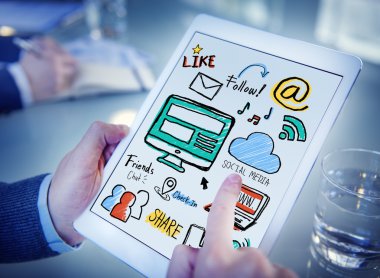 Tablet ile sosyal medya holding eller