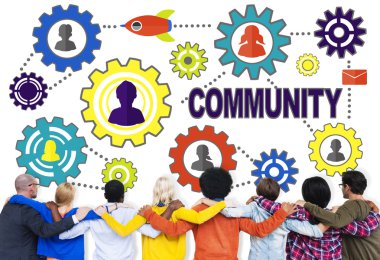 Diverse people and Community Concept clipart