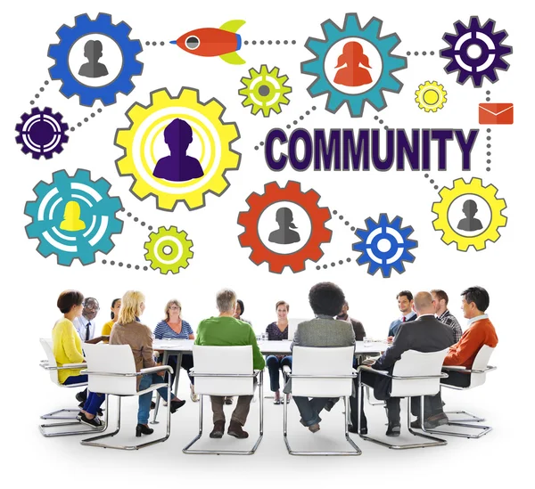 People discussing about Community — Stock Photo, Image