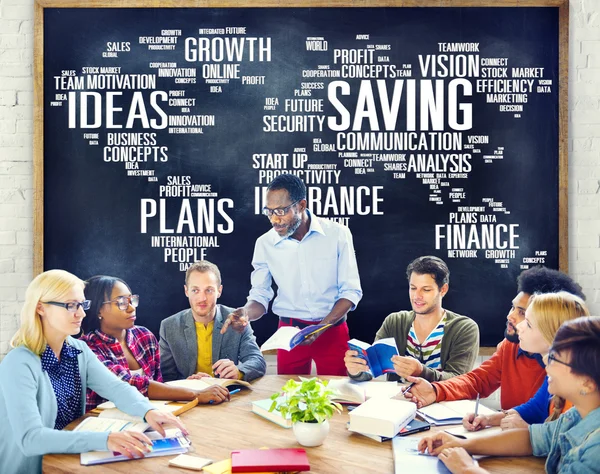 Diverse people and Saving Concept — Stock Photo, Image