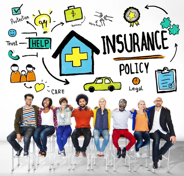 Casual People and Insurance Concept — Stock Photo, Image