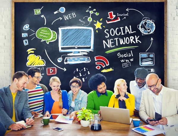 Sociaal netwerk sociale Media Concept — Stockfoto