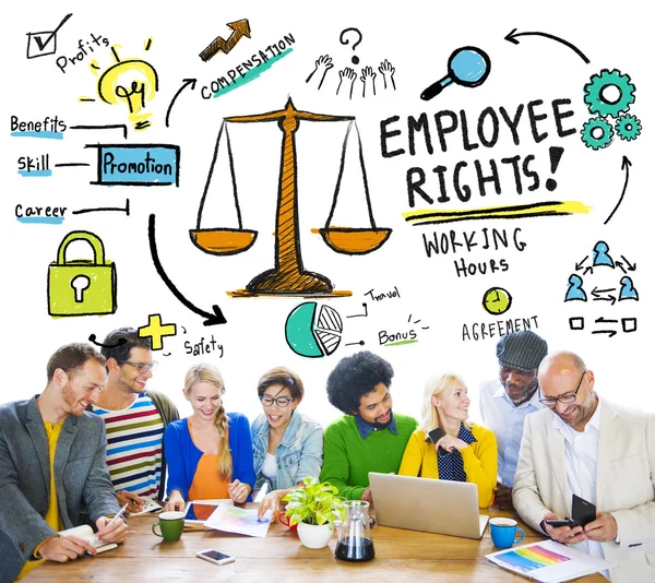 Persone che discutono sui diritti dei dipendenti — Foto Stock