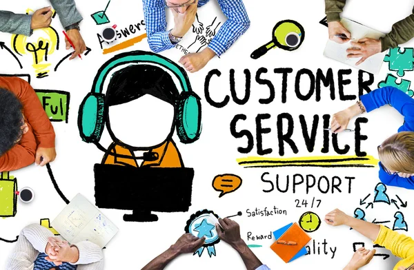 Diversité des personnes et concept de service à la clientèle — Photo