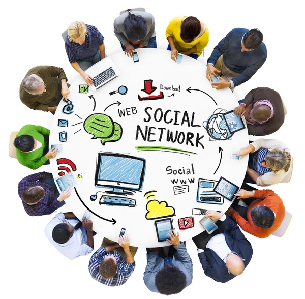 Sociala nätverk koncept — Stockfoto