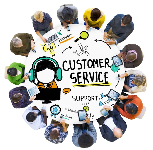 Diverse people and Customer Service Concept — Stock Photo, Image