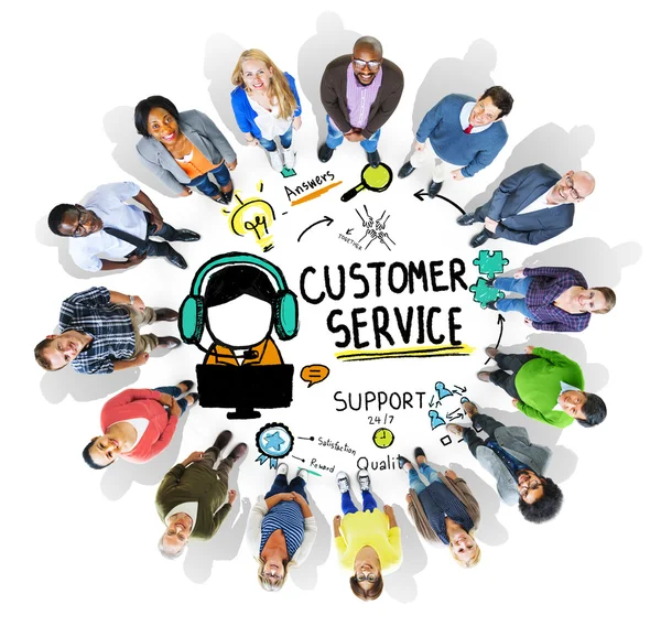 Diverse people and Customer Service Concept — Stock Photo, Image