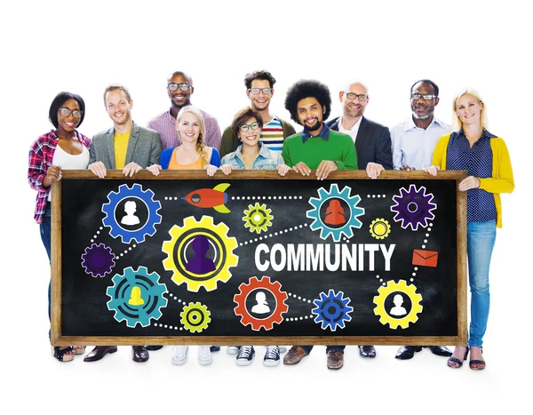 Pessoas diversas e conceito comunitário — Fotografia de Stock