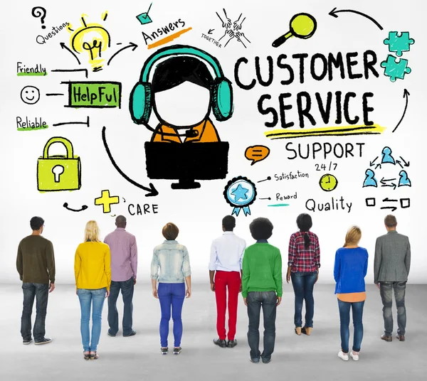 Olika människor och kunden servicekoncept — Stockfoto