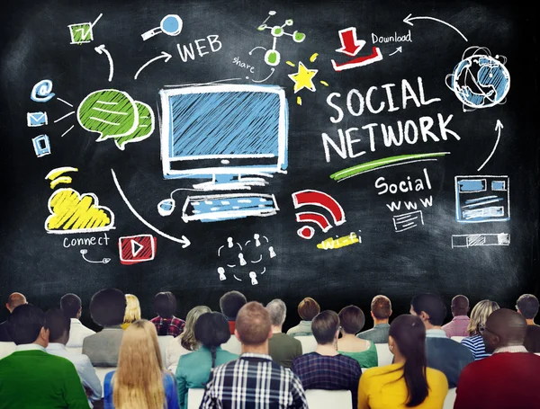 Sociaal netwerk, onderwijs Concept — Stockfoto
