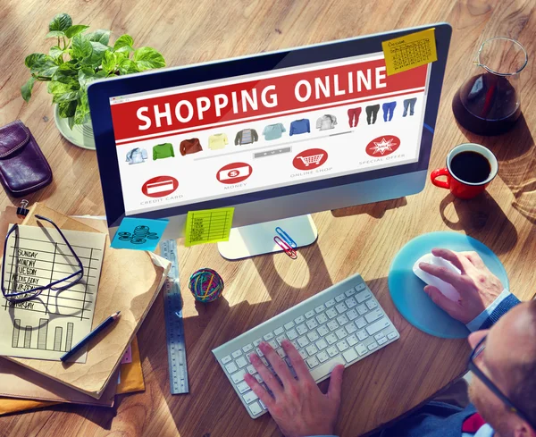 Concetto di shopping online — Foto Stock