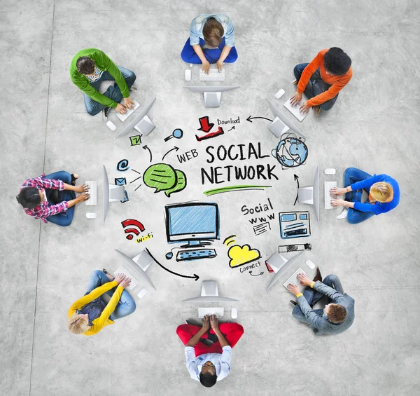 Social Network Concetto di social media — Foto Stock