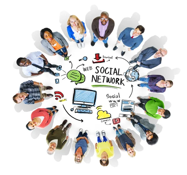 Concetto di social network — Foto Stock