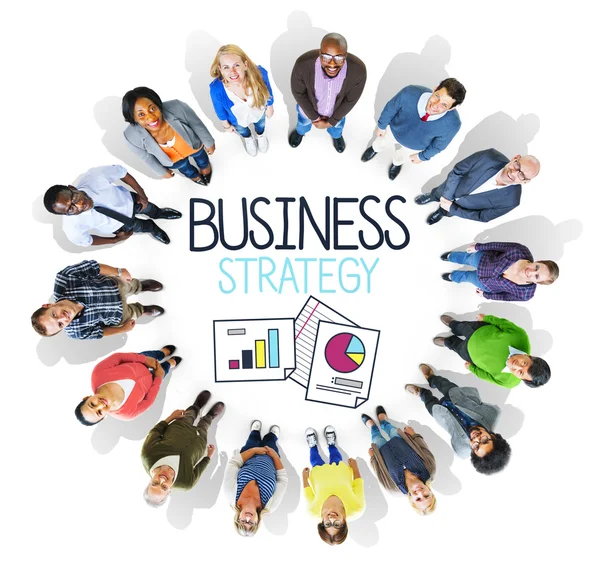 Концепція розвитку бізнес стратегії — стокове фото