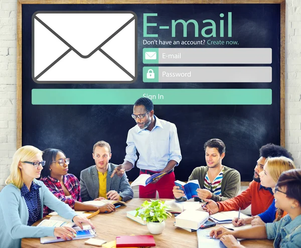 E-Mail Online Messaging Social Media Internet Konzept — Stockfoto