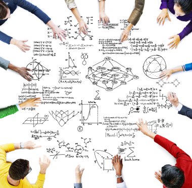 Farklı insanlar ve matematiksel semboller