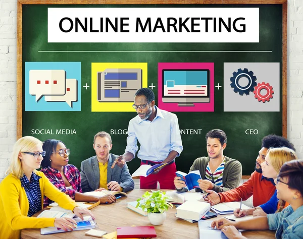 Różnych osób i koncepcji marketingu online — Zdjęcie stockowe