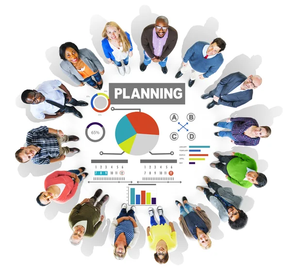 People around the Planning Strategy — Stock Photo, Image