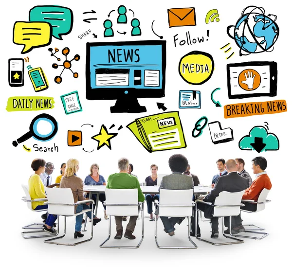 Diverse people and News Concept — Stock Photo, Image