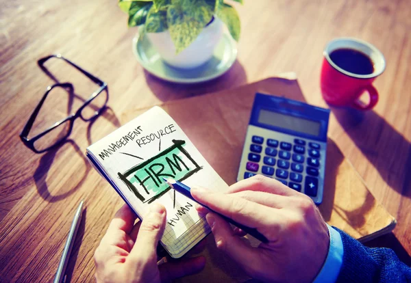 Businessman working with HRM — Stock Photo, Image