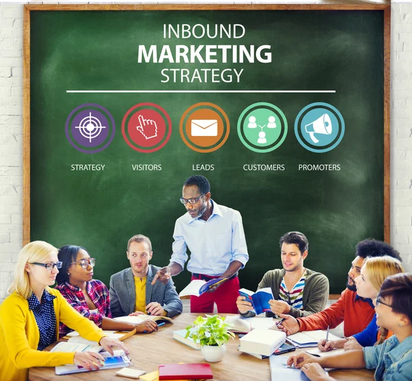 Diverse people and Inbound Marketing Concept — Stock Photo, Image