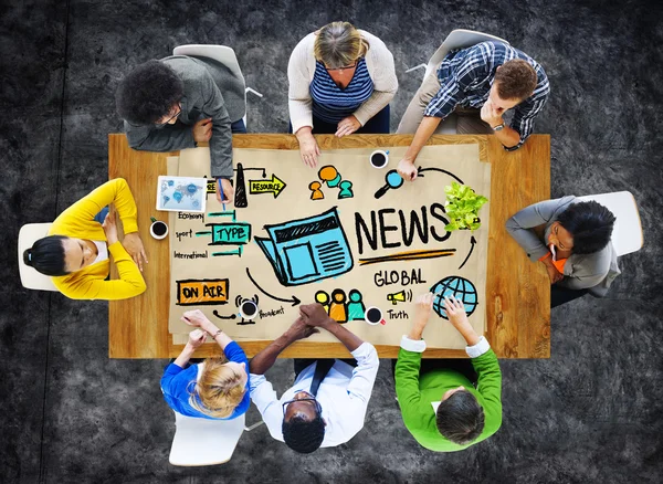People and News Journalism Information Concept — Stock Photo, Image