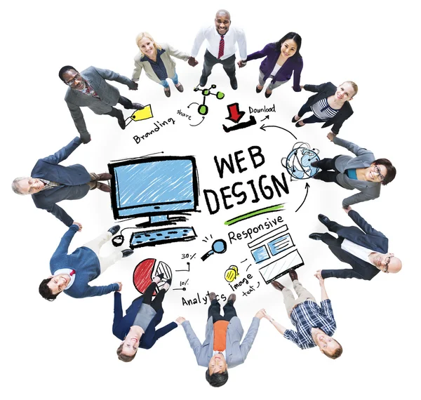 Business people et Webdesign Concept — Photo