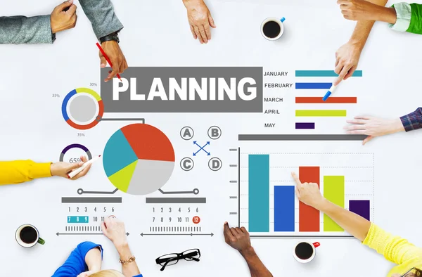 Mensen met Planning strategie Concept — Stockfoto