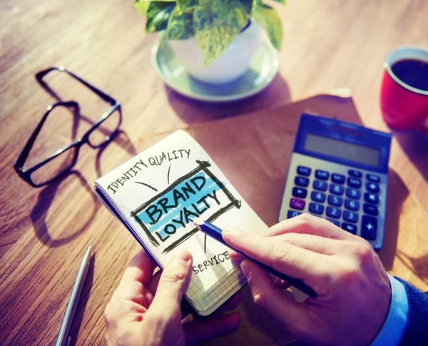 Businessman working with Brand Loyalty — Stock Photo, Image