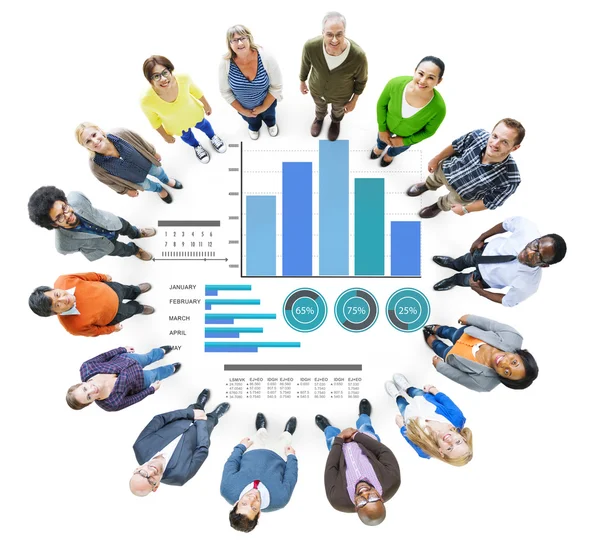 Diversity People around Strategy Concept — Stock Photo, Image