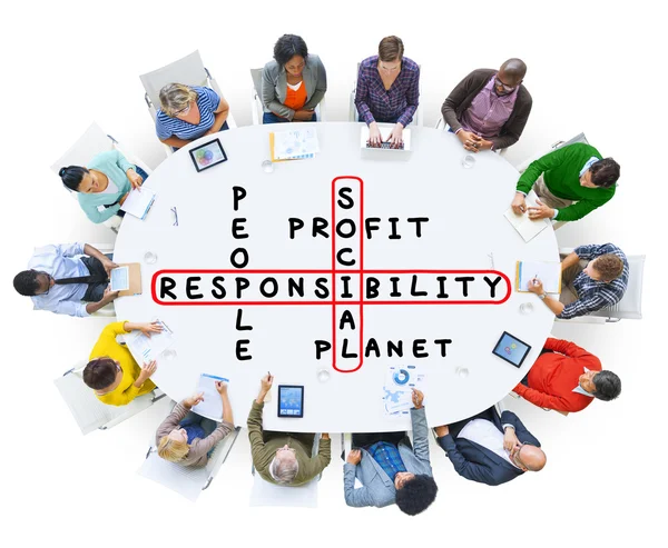 Diversité des personnes et concept de responsabilité sociale — Photo