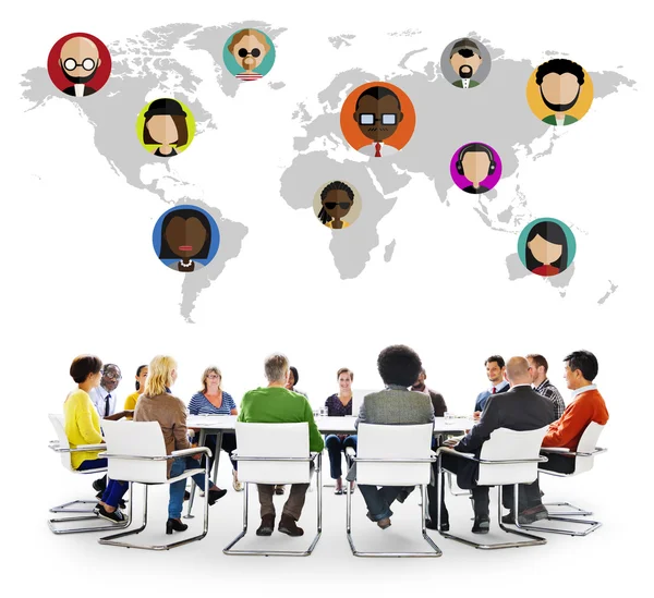 Diversas personas y concepto de comunidad global —  Fotos de Stock