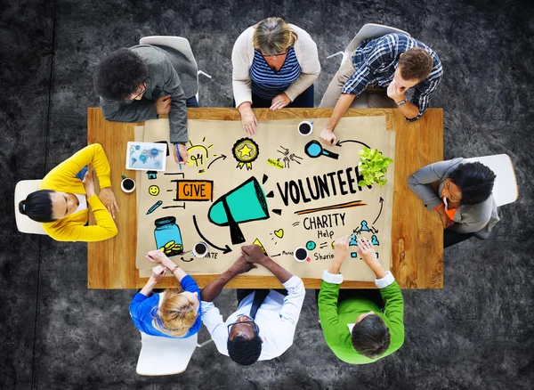 People and Volunteer Charity Concept — Stock Photo, Image