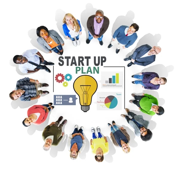 Diverses personnes et start-up — Photo