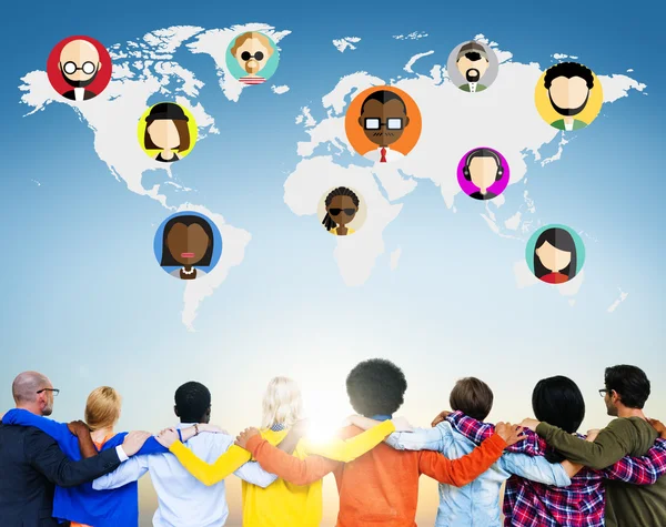 Diverse people and Global Community Concept — Stock Photo, Image