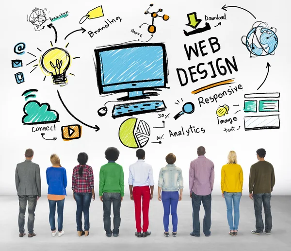 Az emberek és a Webdesign koncepció — Stock Fotó