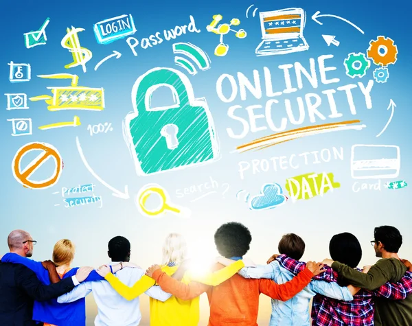 Menschen und Online-Sicherheitskonzept — Stockfoto