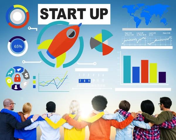 Persone diverse e Start Up Concept — Foto Stock