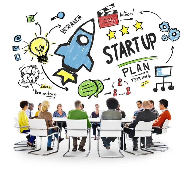 Persone che discutono di Start Up Concept — Foto Stock