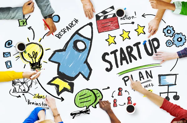 Ludzie o Start Up koncepcja — Zdjęcie stockowe
