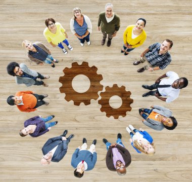 COG dişli iş destek işbirliği işbirliği havadan görünümü 