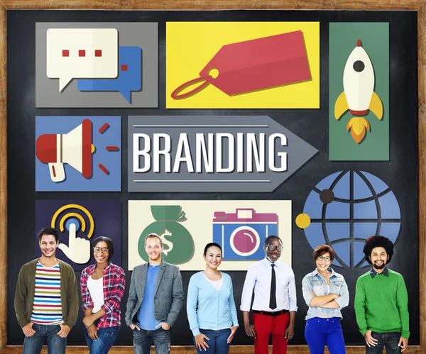 Diverse mensen en Branding Concept — Stockfoto