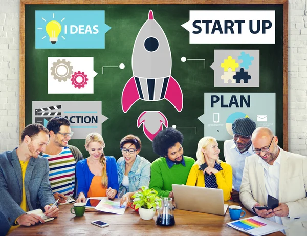 Persone diverse e Start Up Concept — Foto Stock