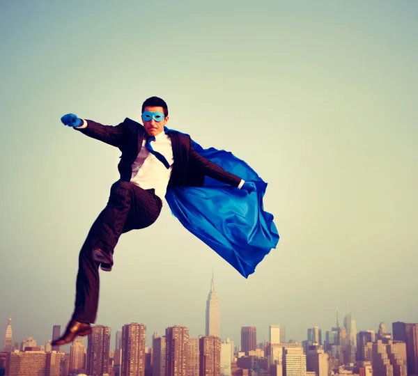 Superhero Energetic Businessman — Stock Photo, Image
