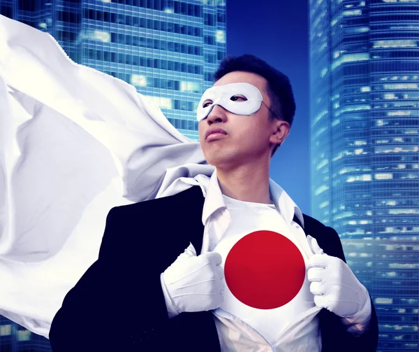 Superhero Businessman Japanese — Stock Photo, Image