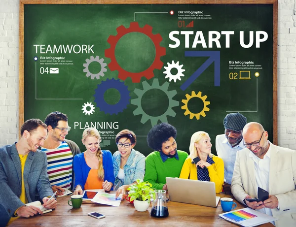 Persone diverse e Start Up Concept — Foto Stock