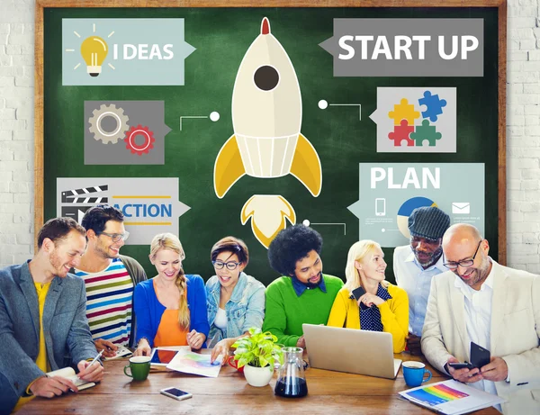 Persone diverse e Start Up Concept — Foto Stock