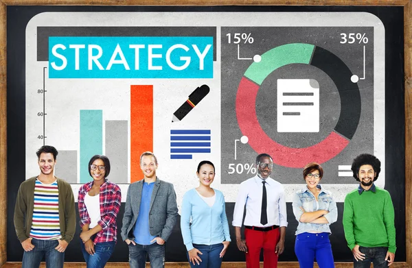 Persone diverse e concetto di strategia — Foto Stock