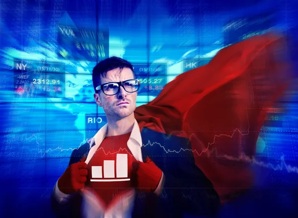 Diagram stark superhjälte — Stockfoto