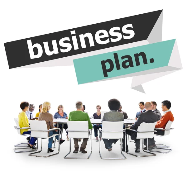 Diverse mensen en bedrijfsstrategie Plan — Stockfoto